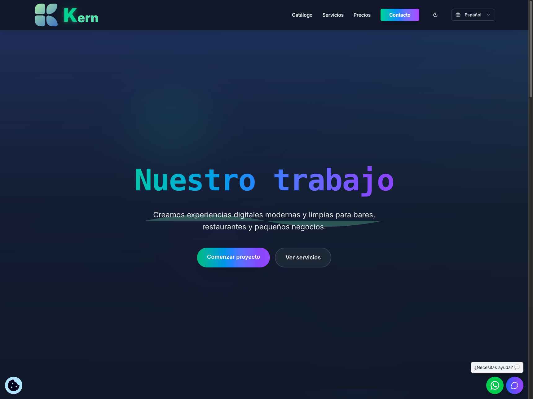 Landing de producte tecnològic amb estil minimal